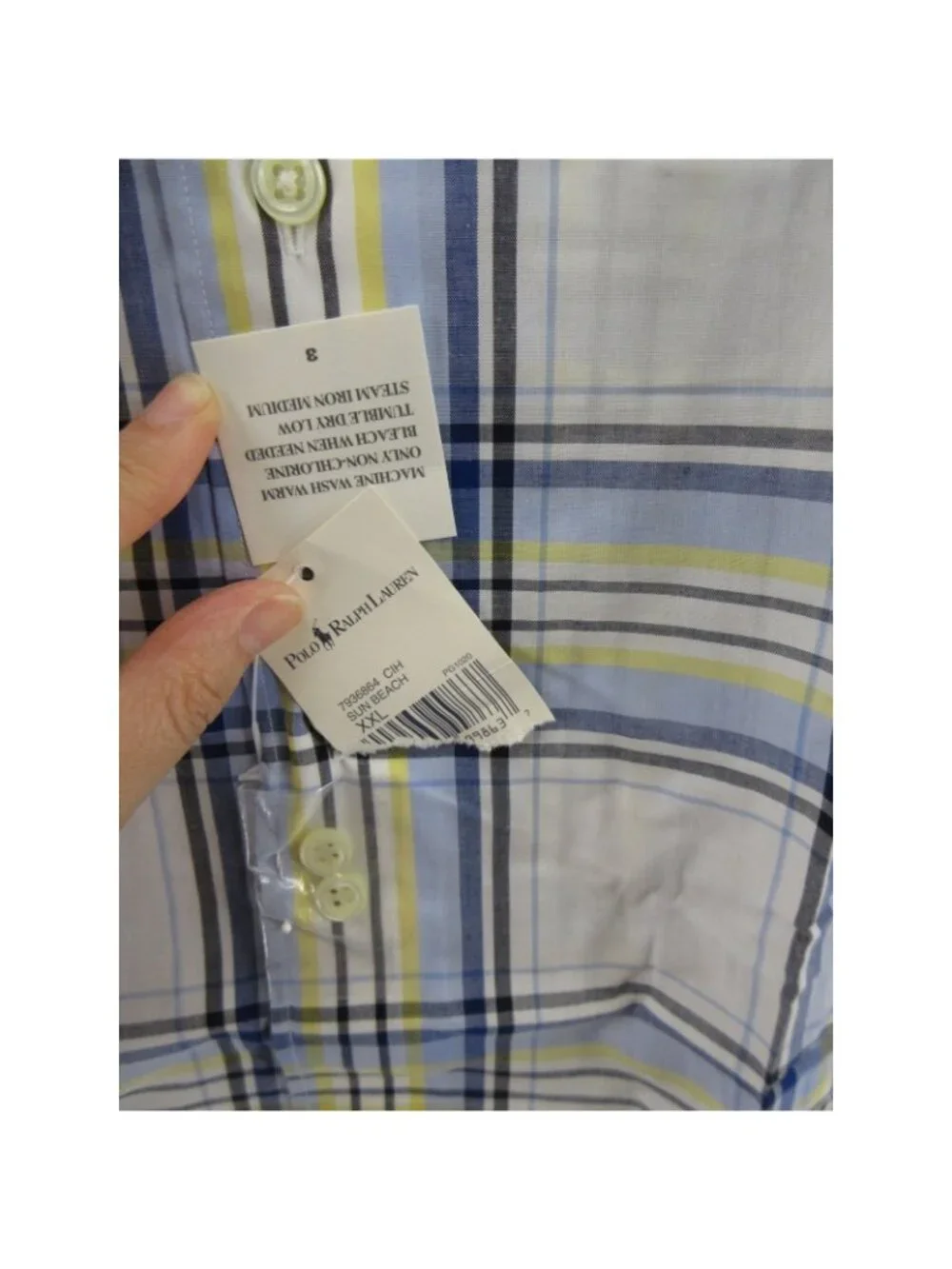 Polo Ralph Lauren Shirt XXL Marlowe Button Up Plaid Pony Preppy Woven